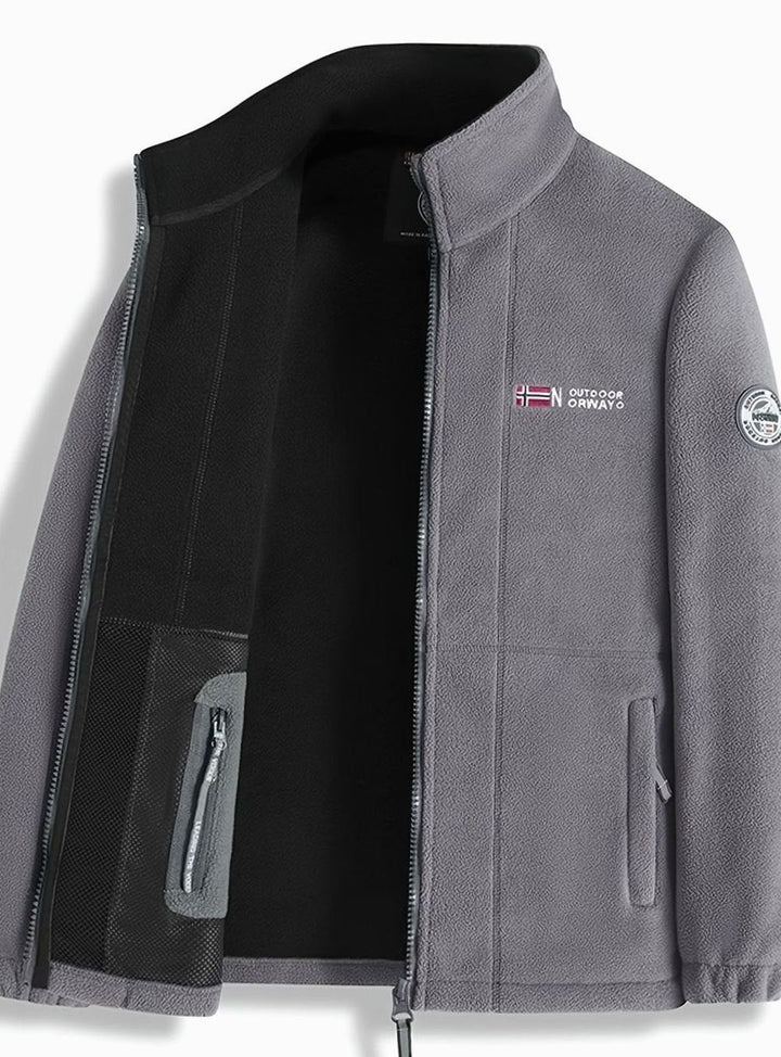 Elias | Men's Classic Full-Zip Stand-Collar Outdoor Fleece Jacket