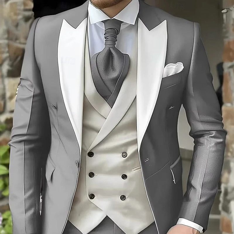 Elijah | Tailored Peak-Lapel Three-Piece Set