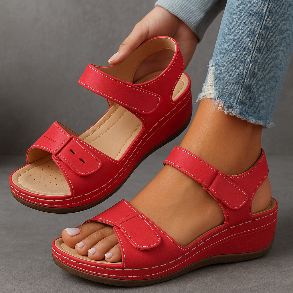 Sandals For Women | Hook And Loop Strap Platform