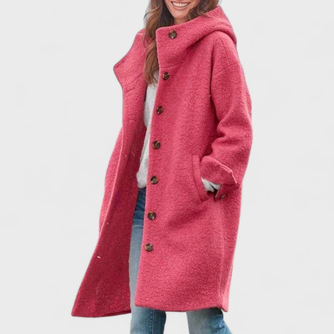 Women's Coat | Button Fastening Long Sleeve