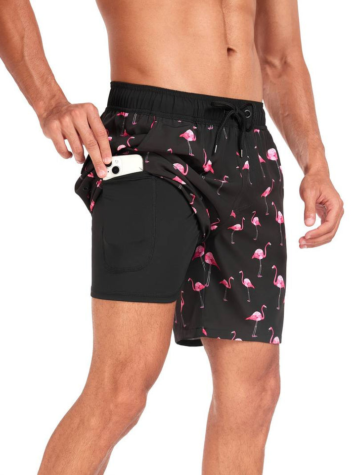 Men's Swim Trunks | Flamingo Print