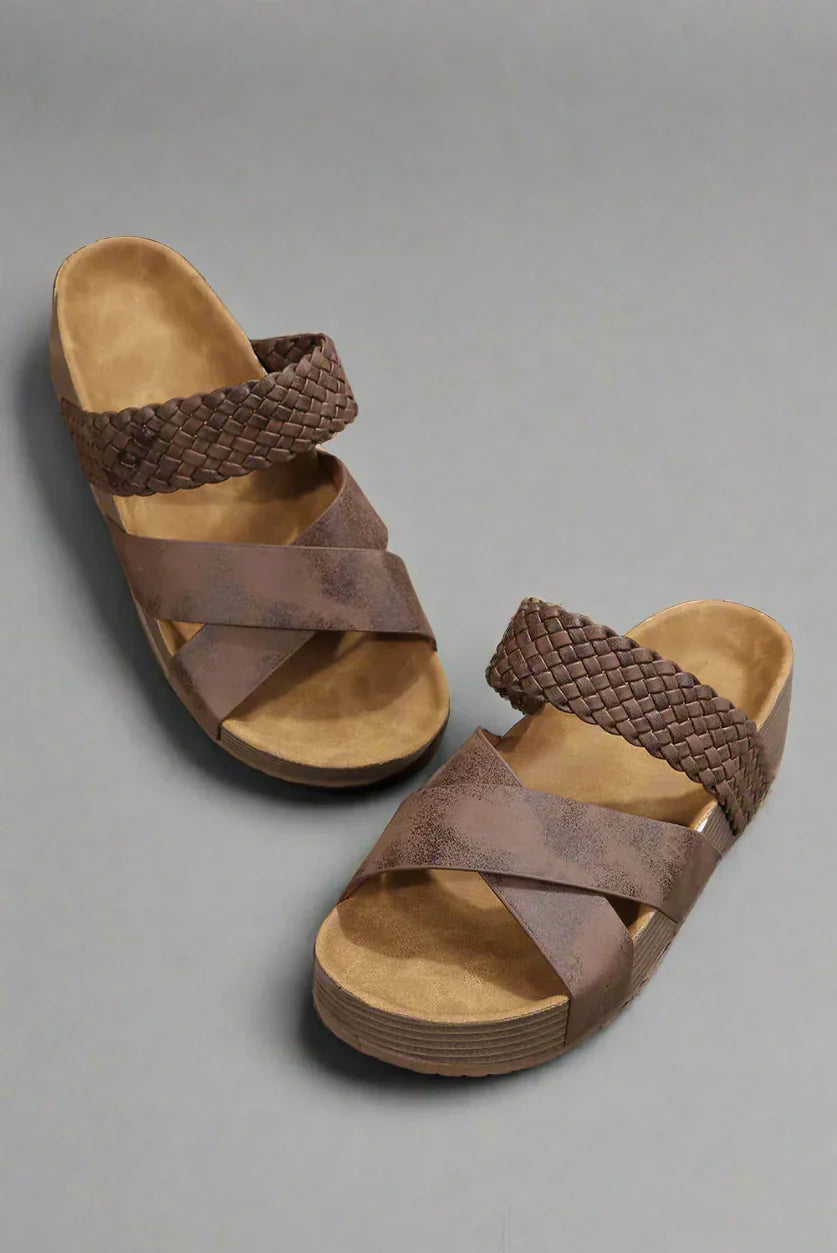 Sandals For Women | Multi Strap Slide Platform Sole