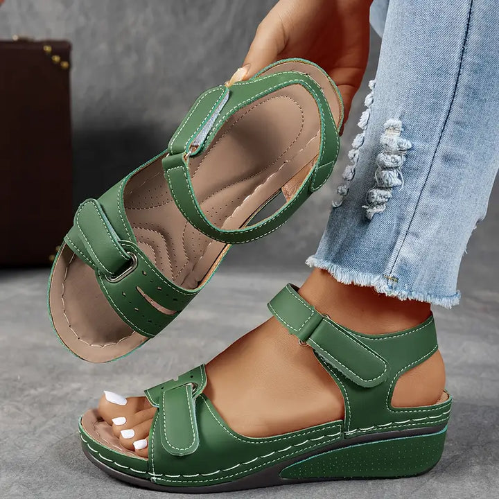 Sandals For Women | Hook And Loop Strap Platform