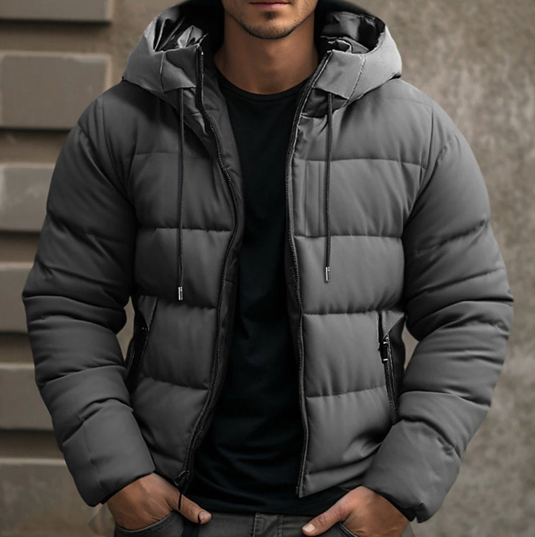 Frederick | Men's Quilted Winter Jacket with Hood and Warm Lining
