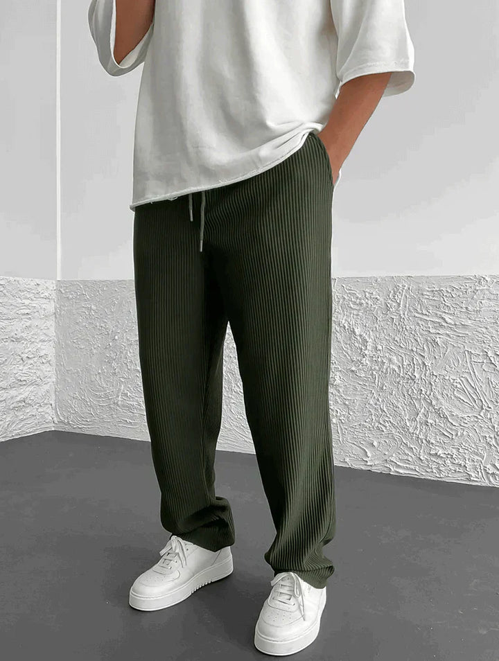 Men’s Lounge Pants | Vertical Stripe Wide Leg