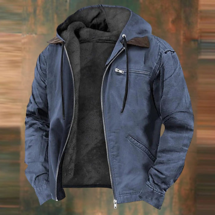 Gareth | Men's Lined Zip-Up Sweat Jacket with Warm Winter Hood