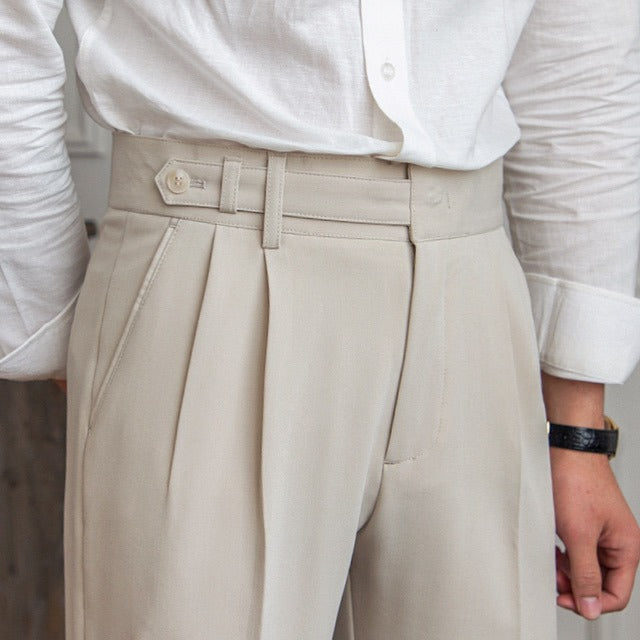 Gene | Men's Straight-Cut Dress Pants with Pockets