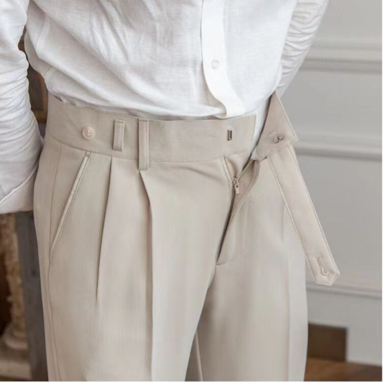 Gene | Men's Straight-Cut Dress Pants with Pockets