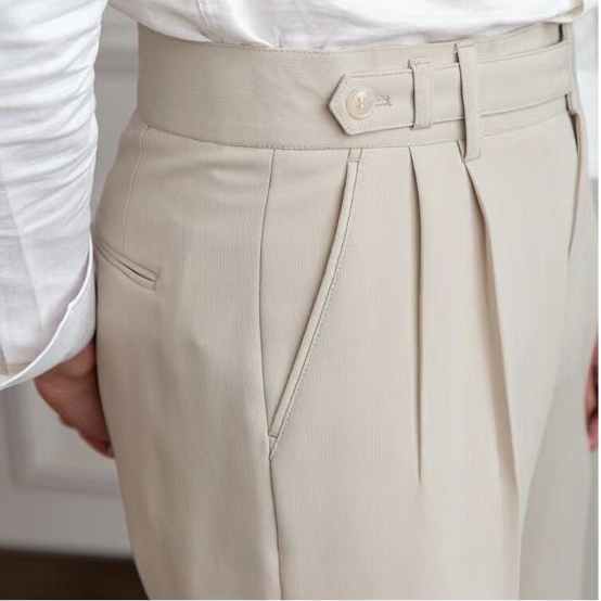 Gene | Men's Straight-Cut Dress Pants with Pockets