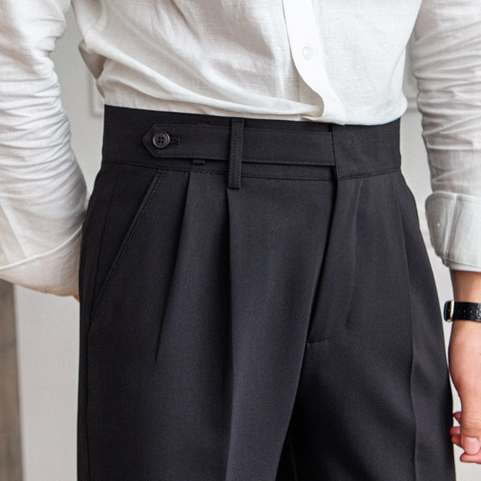 Gene | Men's Straight-Cut Dress Pants with Pockets