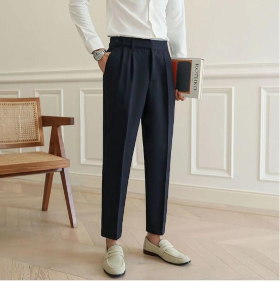 Gene | Men's Straight-Cut Dress Pants with Pockets