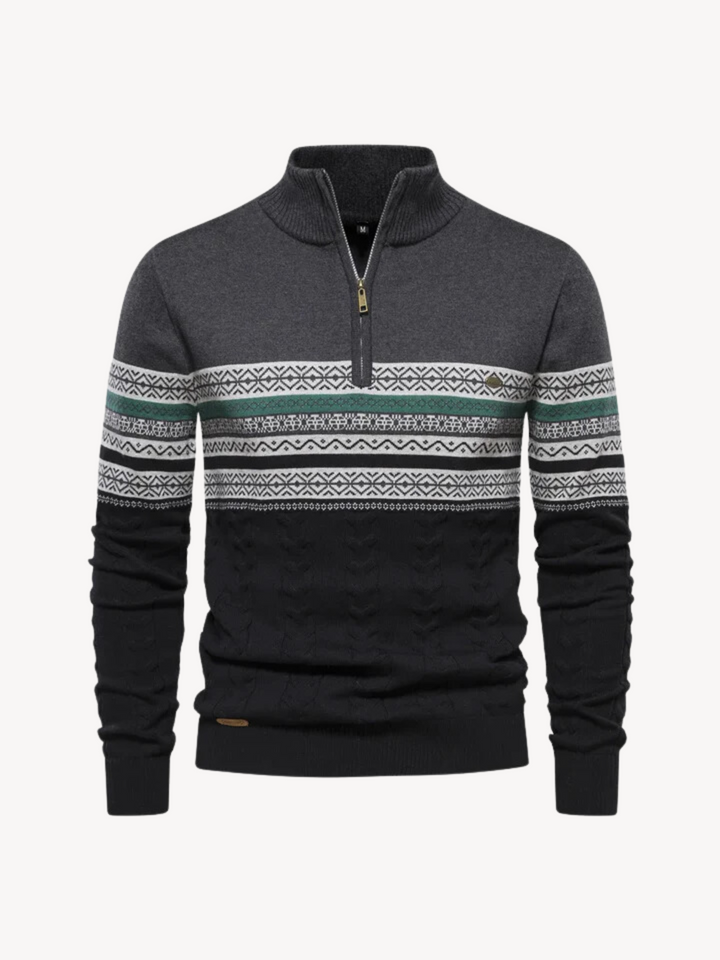 Giles | Clark Quarter Zip Sweater