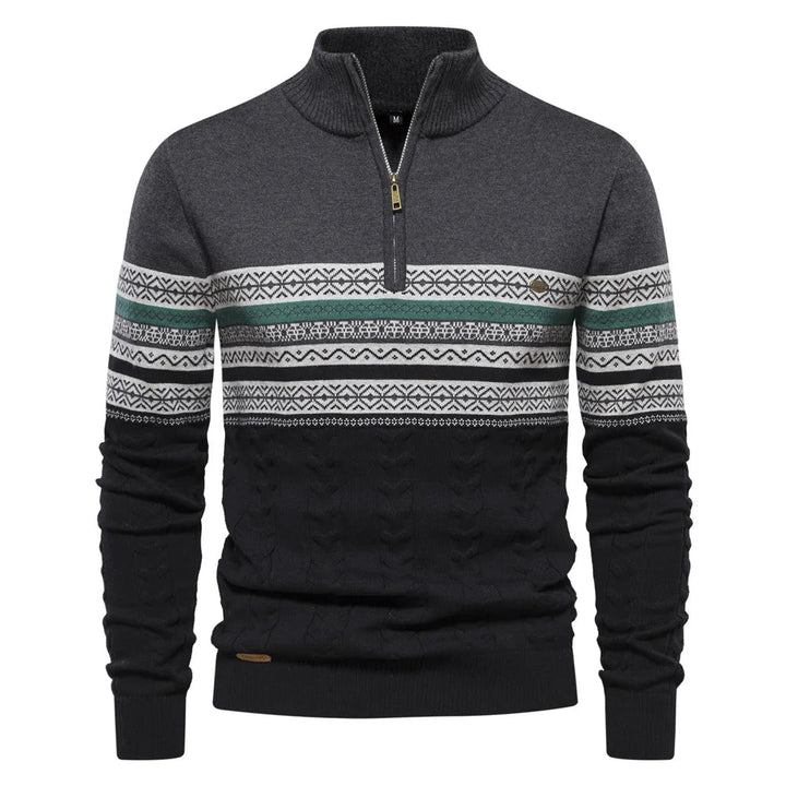 Giles | Clark Quarter Zip Sweater