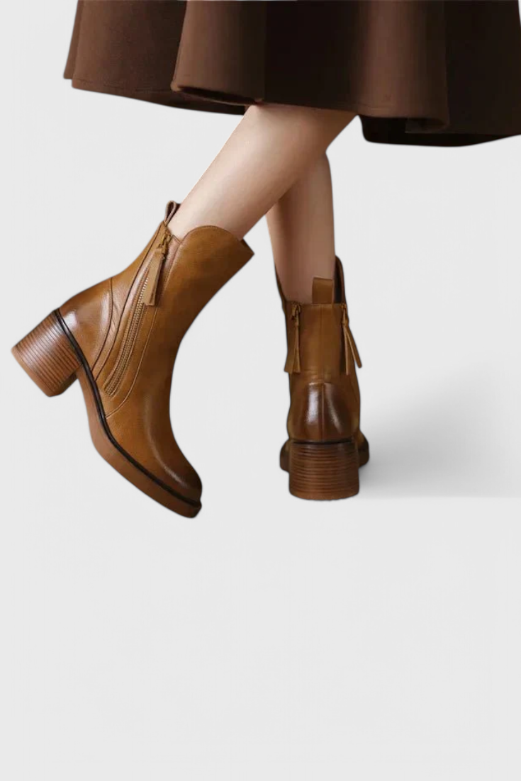 Boots for Women | Block Heel Side Zip
