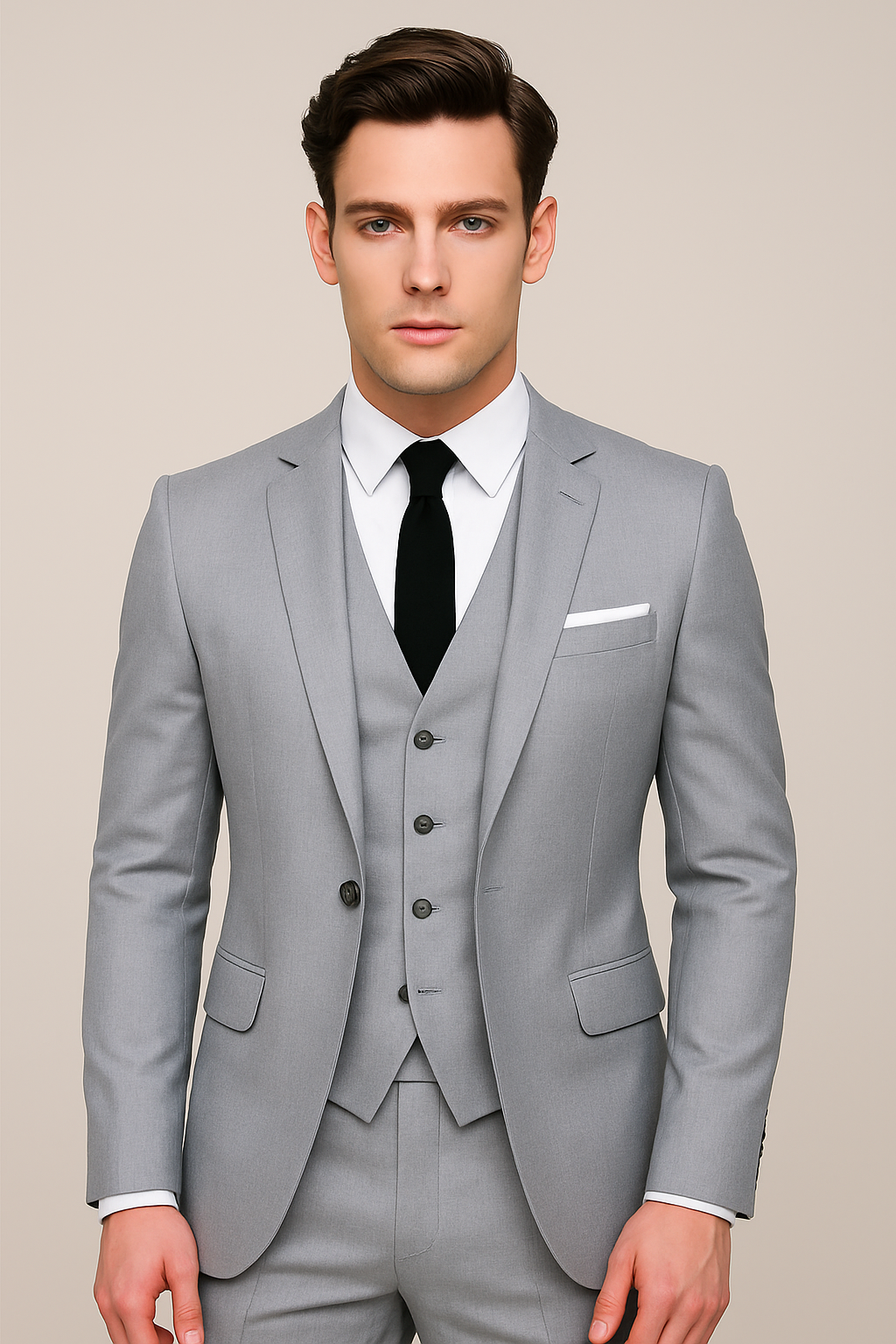 Graham | Men's Three-Piece Suit with Button Closure