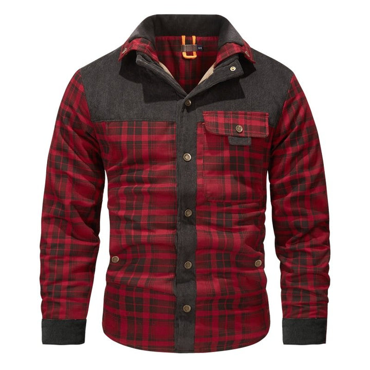 Men's Jacket | Plaid Button Front