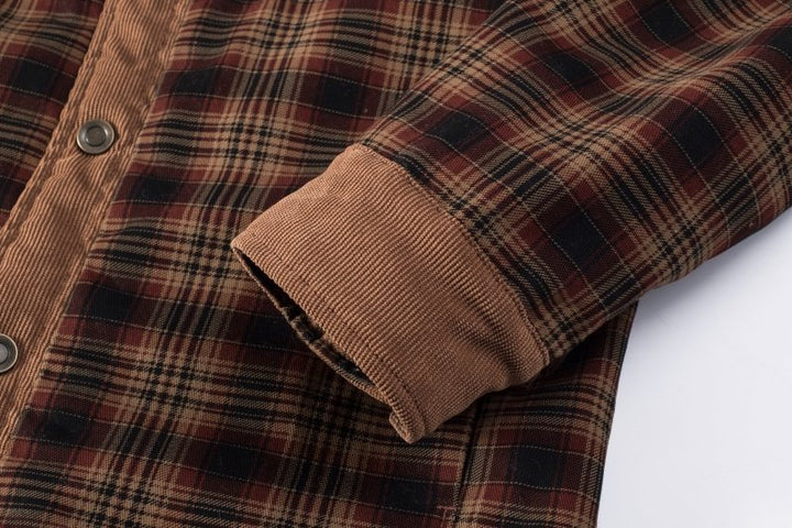 Men's Jacket | Plaid Button Front