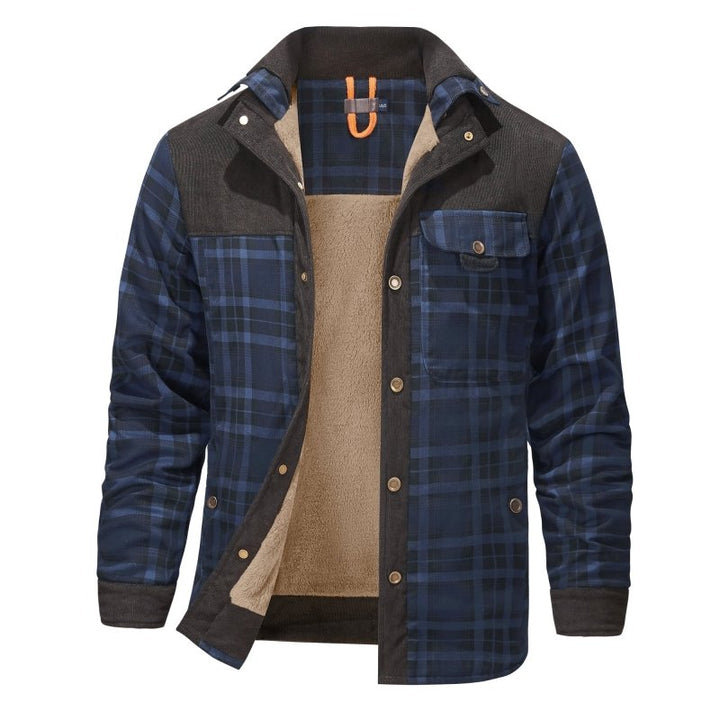 Men's Jacket | Plaid Button Front