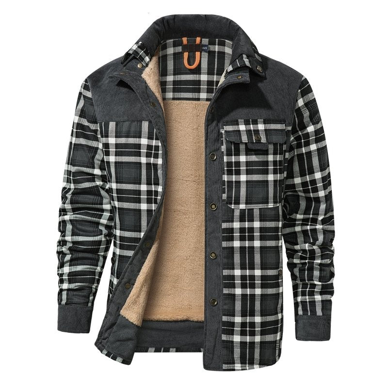 Men's Jacket | Plaid Button Front