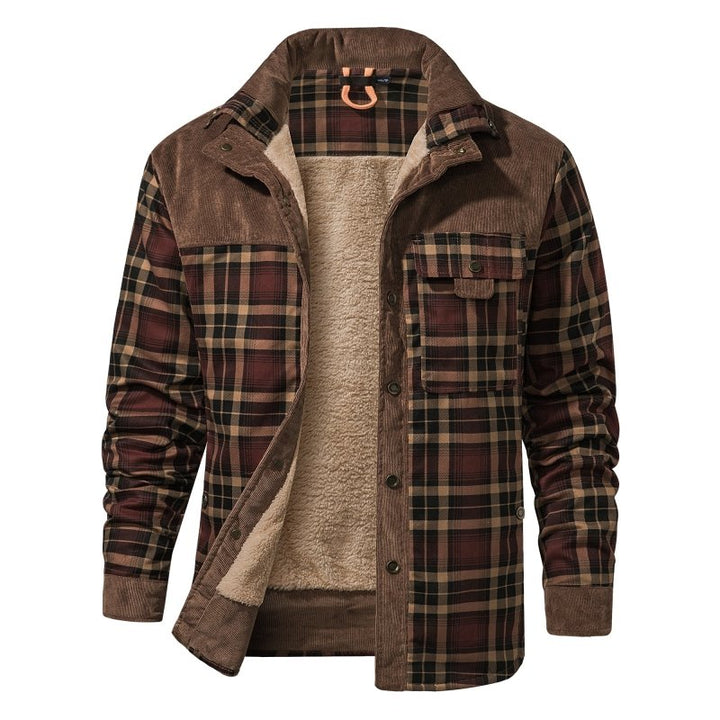 Men's Jacket | Plaid Button Front