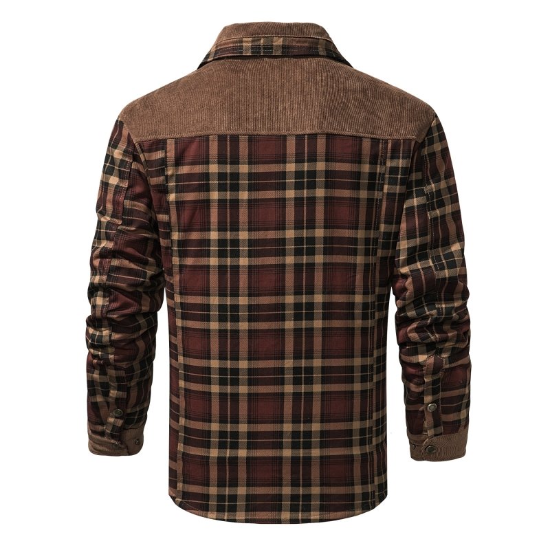 Men's Jacket | Plaid Button Front