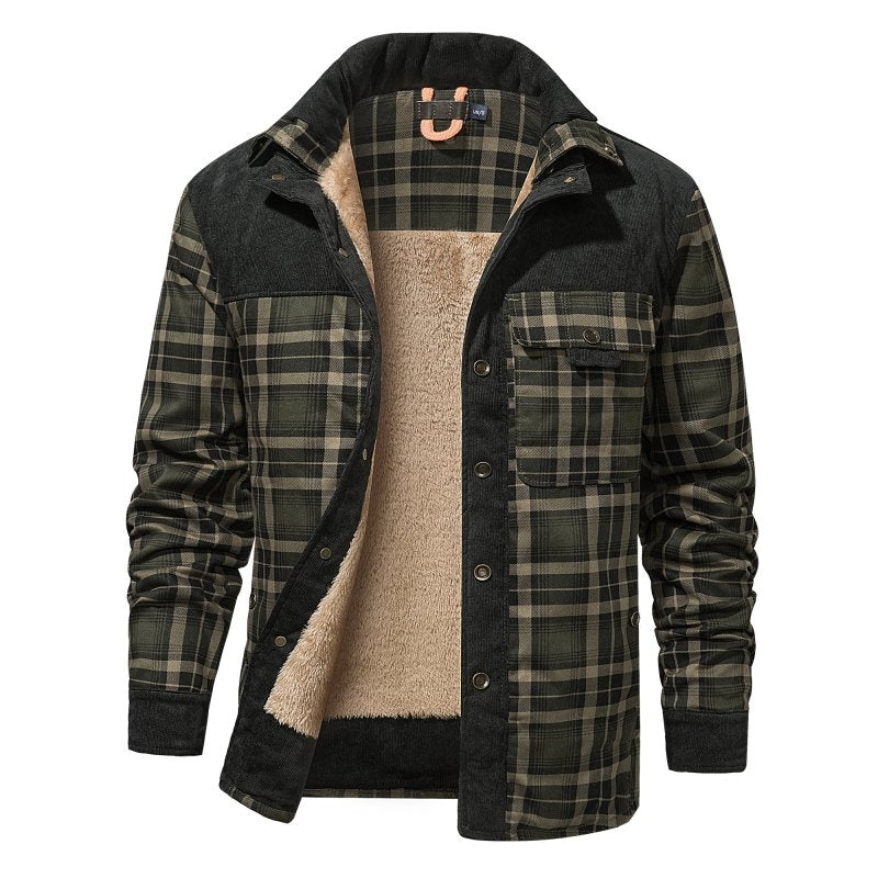 Men's Jacket | Plaid Button Front