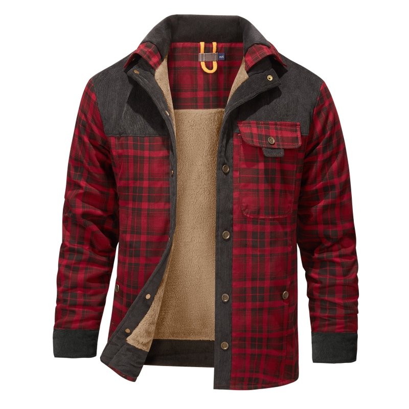 Men's Jacket | Plaid Button Front