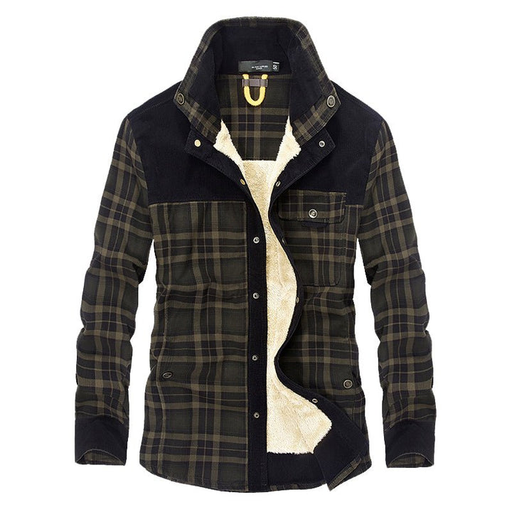 Men's Jacket | Plaid Snap-Front Shirt