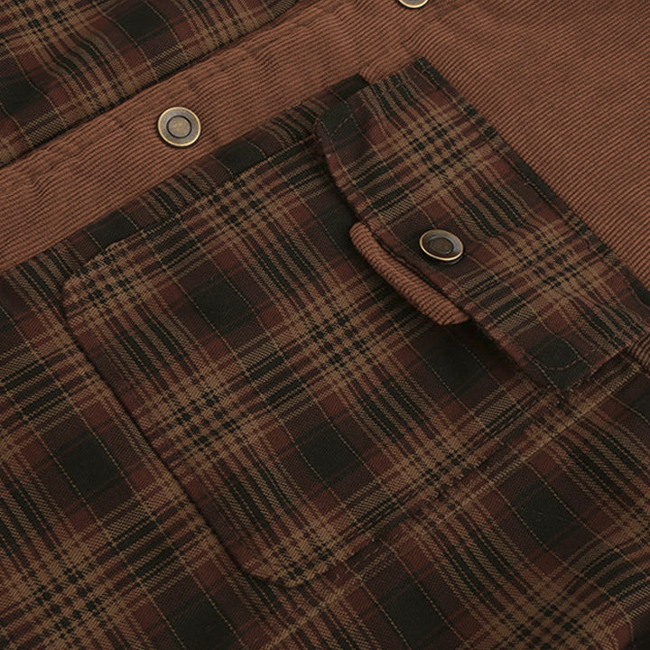Men's Jacket | Plaid Snap-Front Shirt