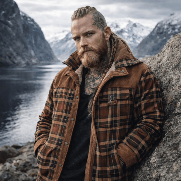 Men's Jacket | Plaid Snap-Front Shirt