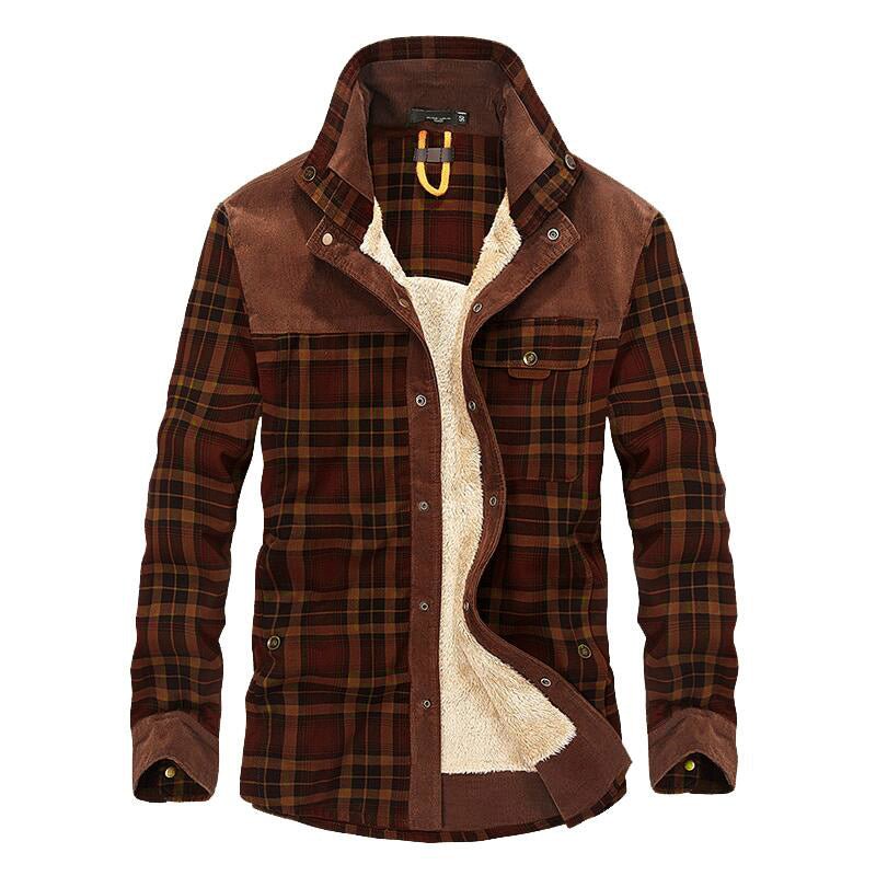 Men's Jacket | Plaid Snap-Front Shirt
