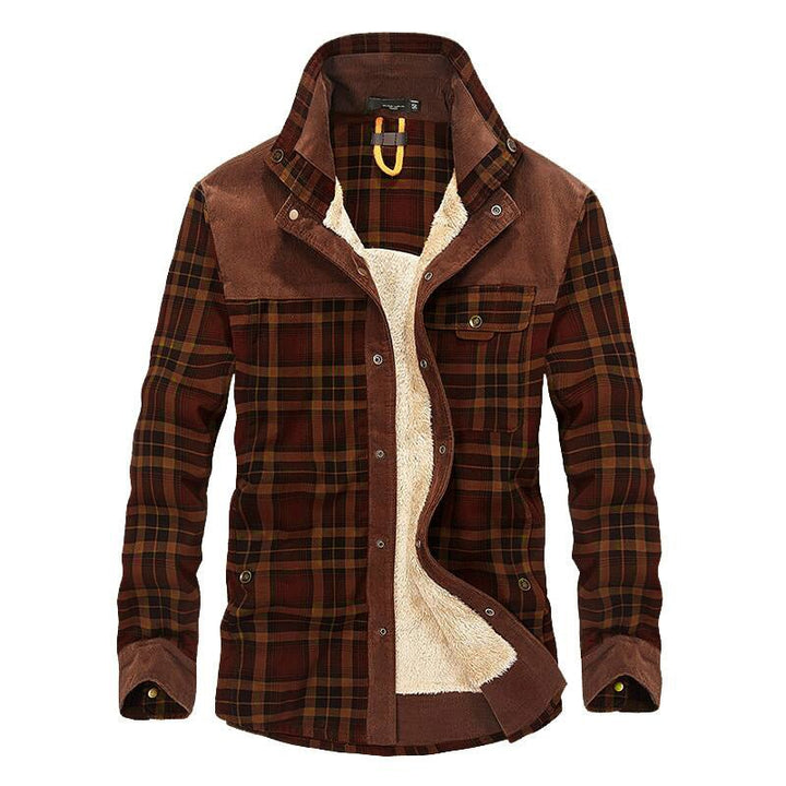 Men's Jacket | Plaid Snap-Front Shirt