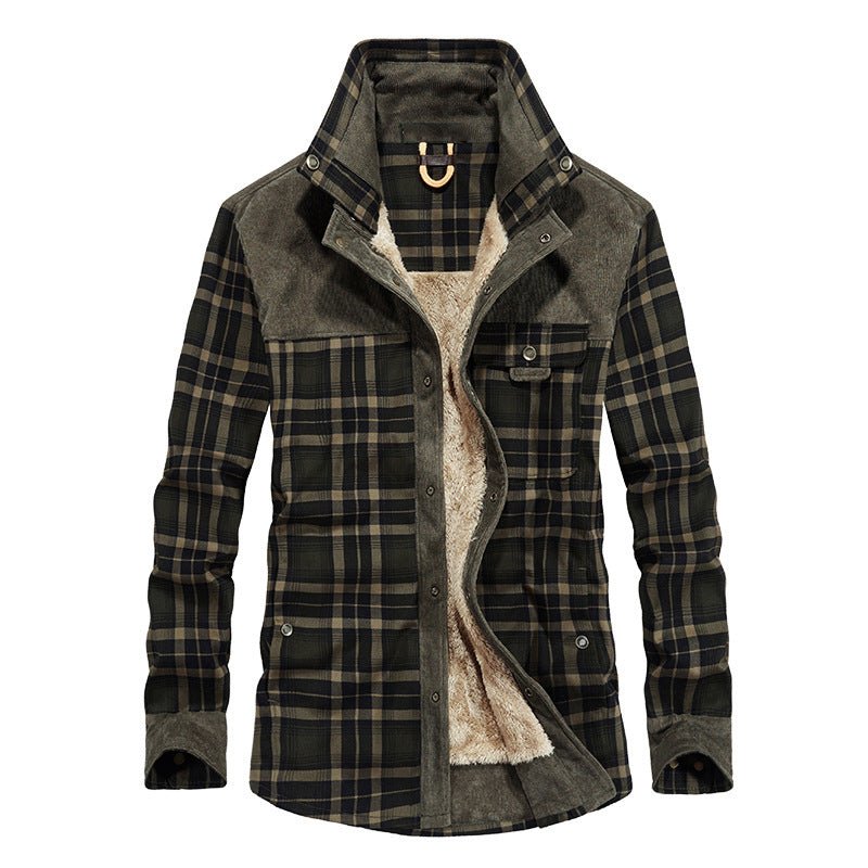Men's Jacket | Plaid Snap-Front Shirt