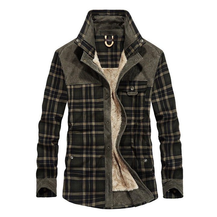 Men's Jacket | Plaid Snap-Front Shirt