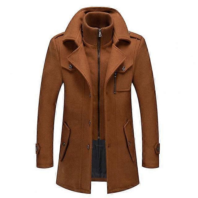 Men's Winter Coat | Zip-Up Button Detail