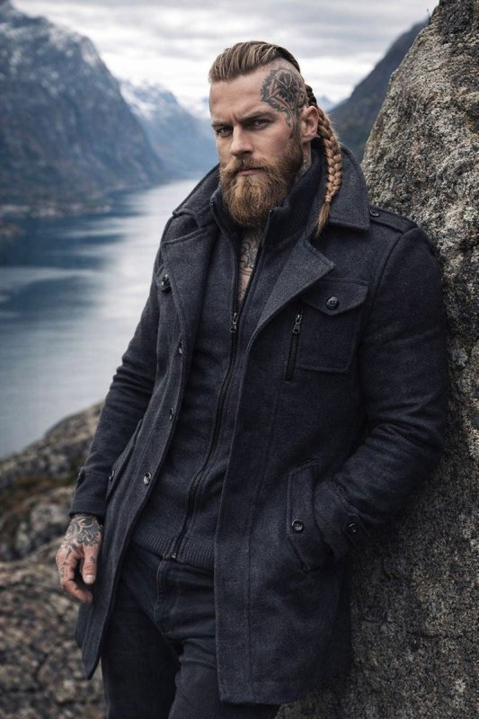 Men's Winter Coat | Zip-Up Button Detail