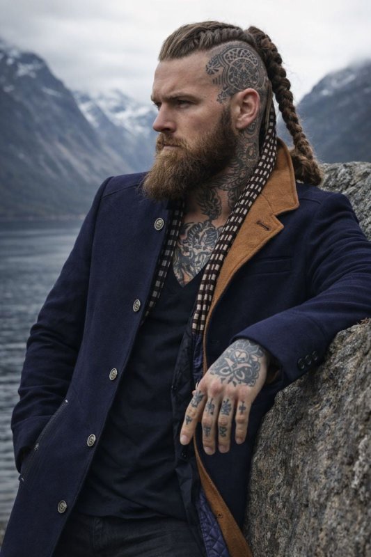 Men's Winter Coat | Stand Collar Button Front