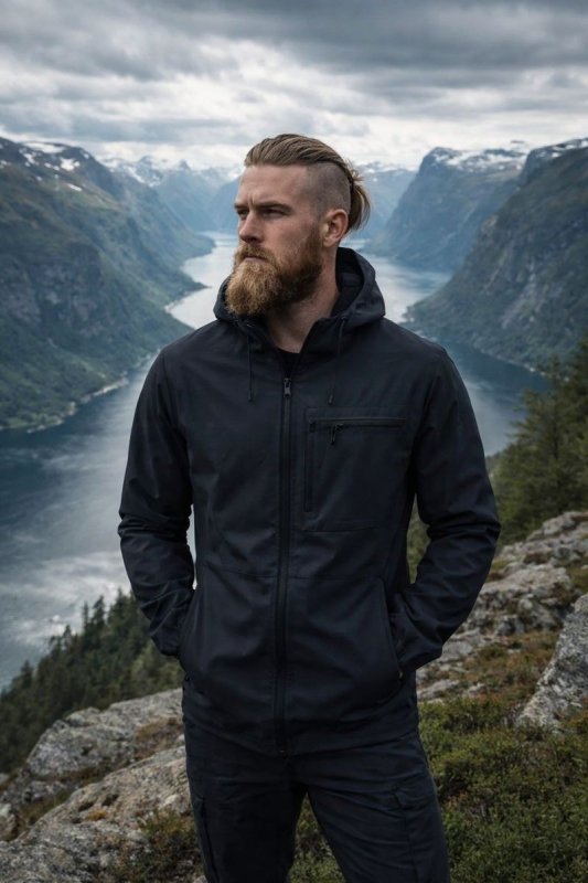 Men's Jacket | Zip-Up Detachable Hood