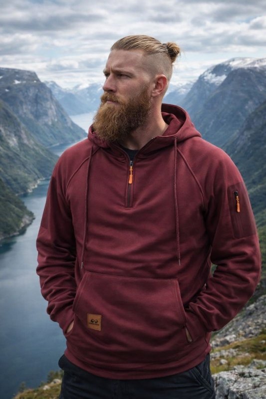 Men's Hoodie | Half-Zip Hoodie with Pocket