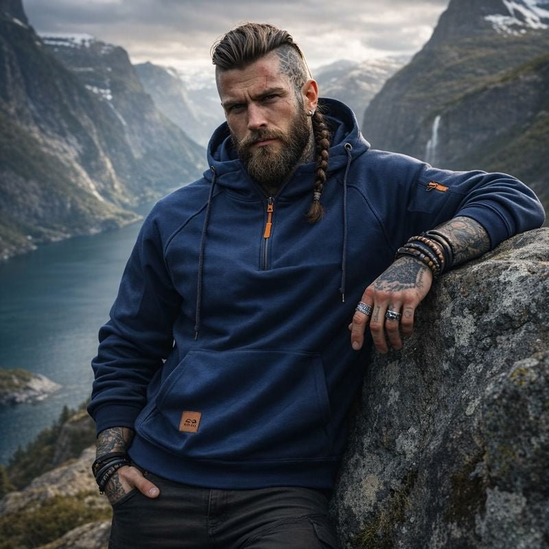 Men's Hoodie | Half-Zip Hoodie with Pocket