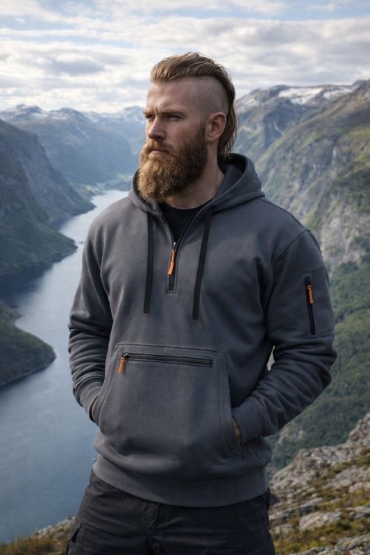 Men's Hoodie | Half Zip Pullover