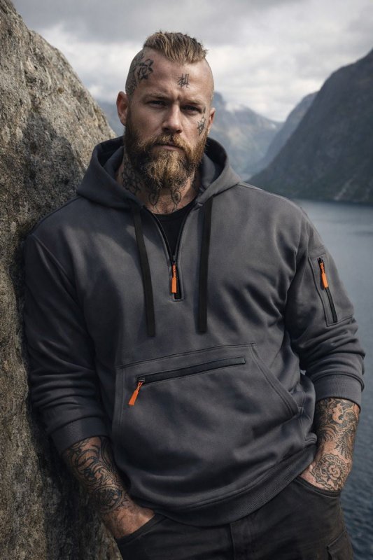 Men's Hoodie | Half Zip Pullover