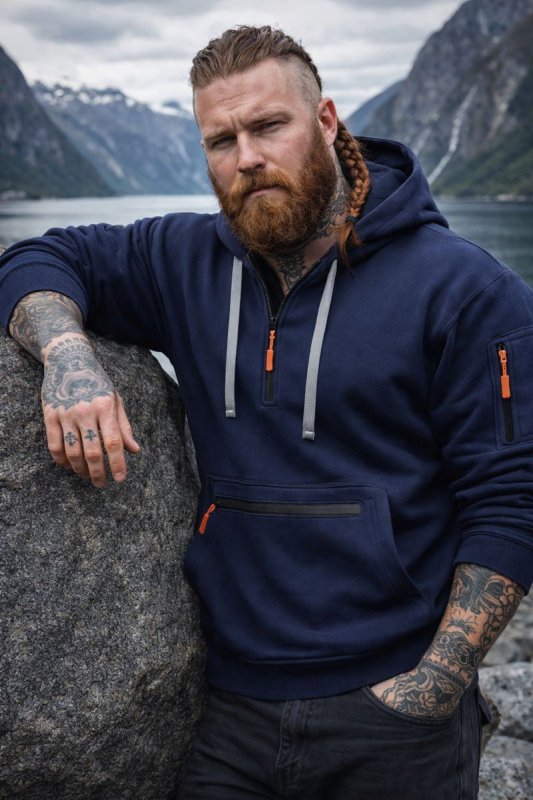 Men's Hoodie | Half Zip Pullover