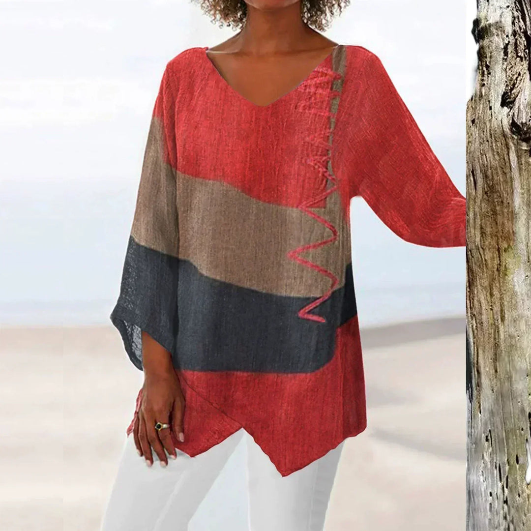 Women's Blouse | V-Neck Block