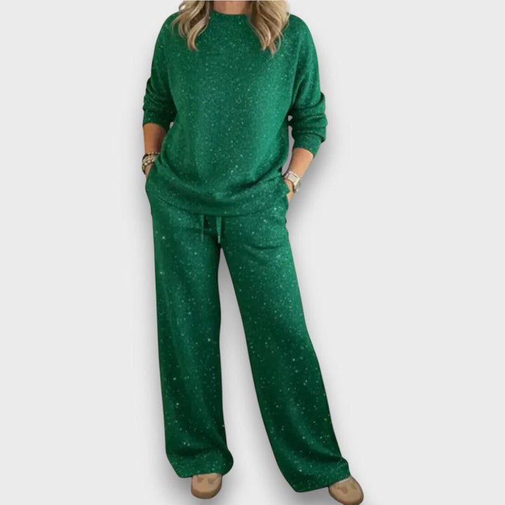 Women's Two-Piece Lounge Set | Pants Long Sleeve Top