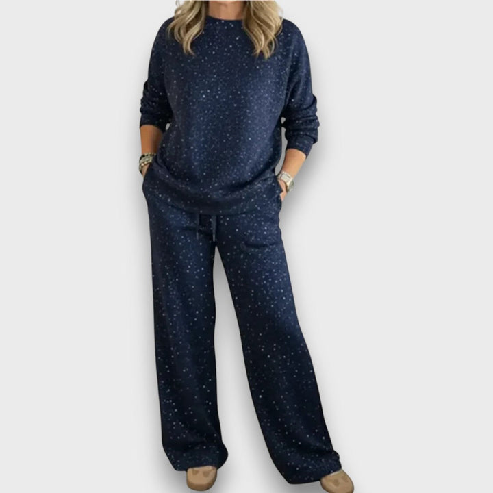 Women's Two-Piece Lounge Set | Pants Long Sleeve Top