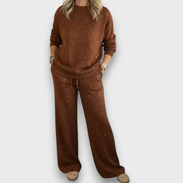 Women's Two-Piece Lounge Set | Pants Long Sleeve Top