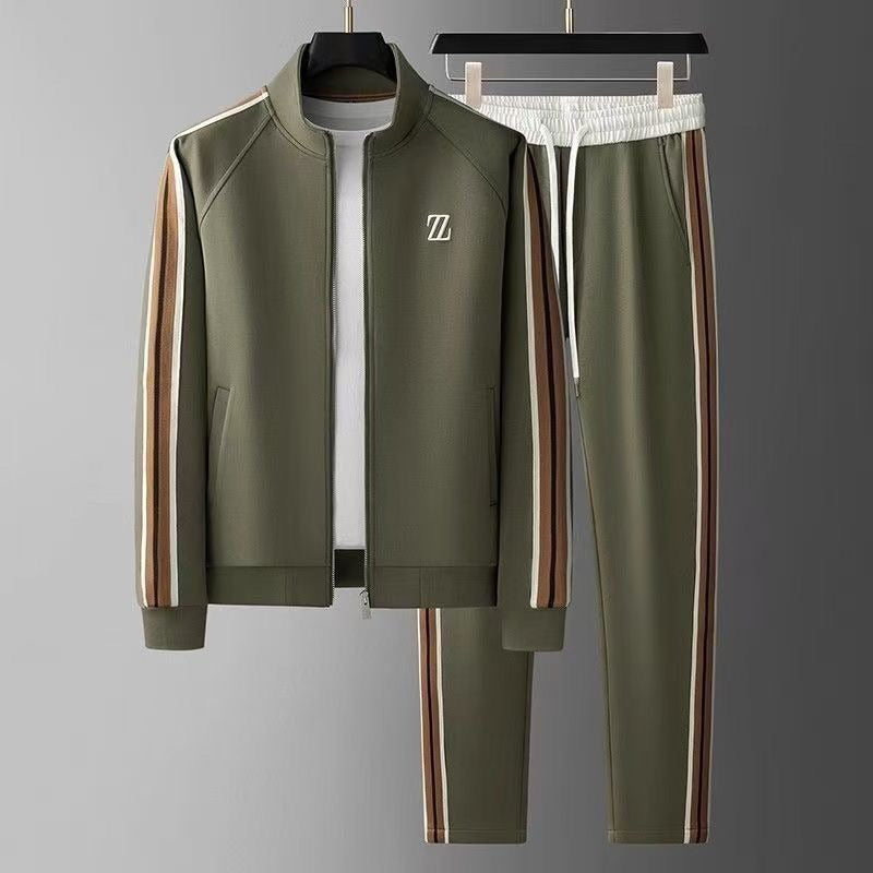 Men’s Two-Piece Set | Zip Jacket Drawstring Pants