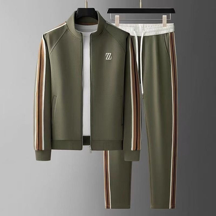 Men’s Two-Piece Set | Zip Jacket Drawstring Pants