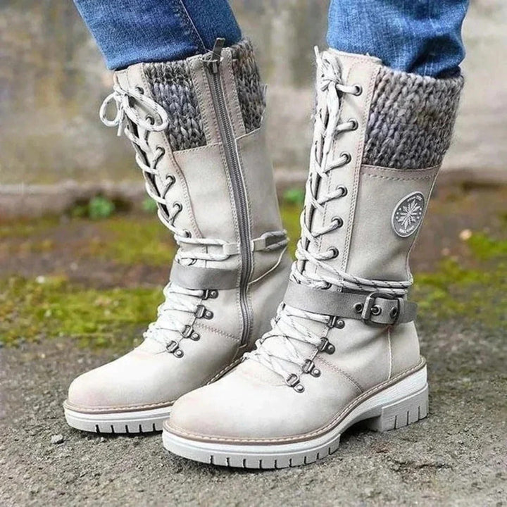 Boots For Women | Lace-Up Accent Side Zipper